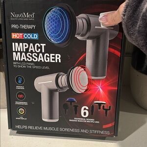 NuvoMed Pro-Therapy Impact Massager - Silver with Blue & Red Accents